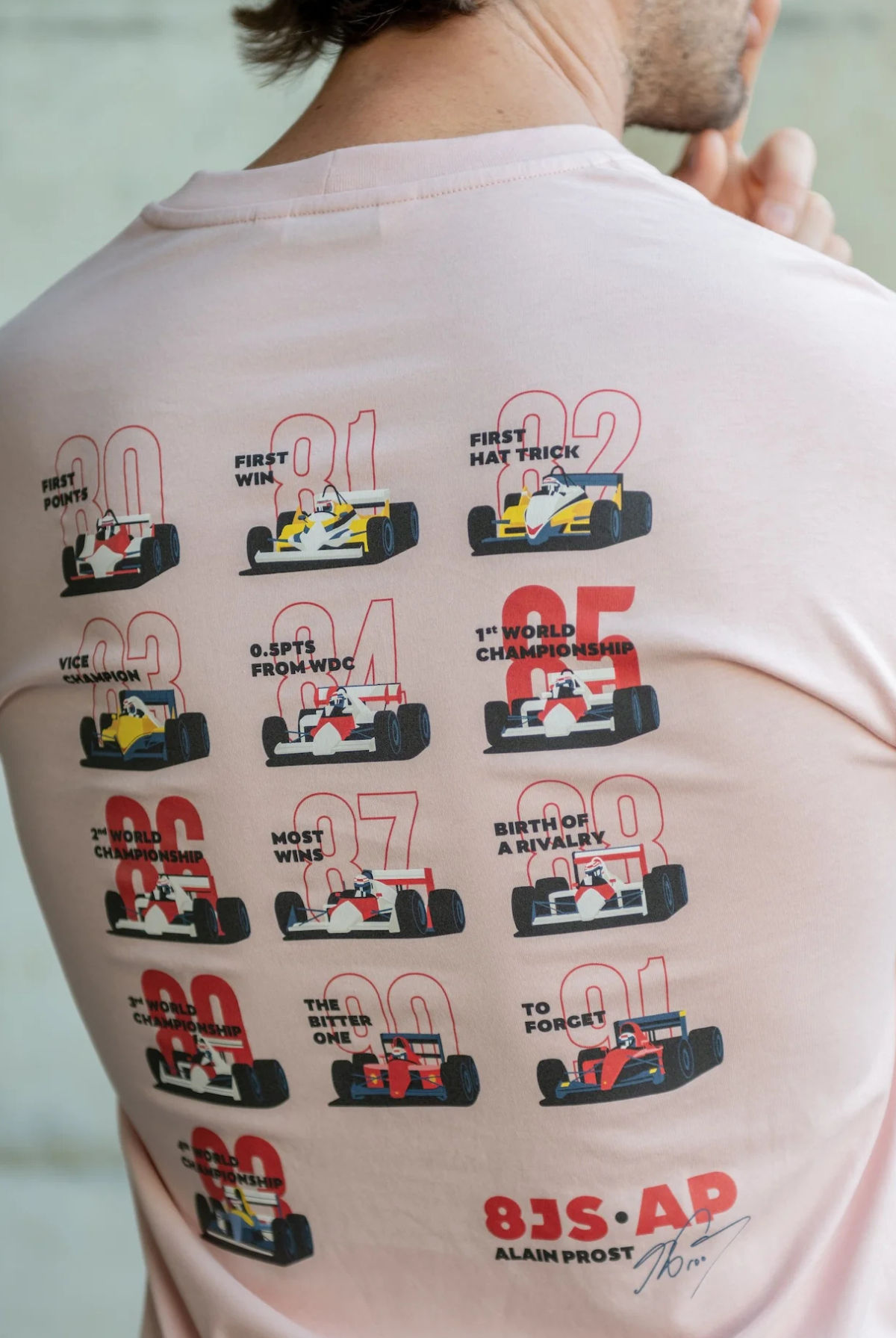 Men’s Premium Long Sleeve T-Shirt – Vintage F1 Tribute to Alain Prost - 8JS