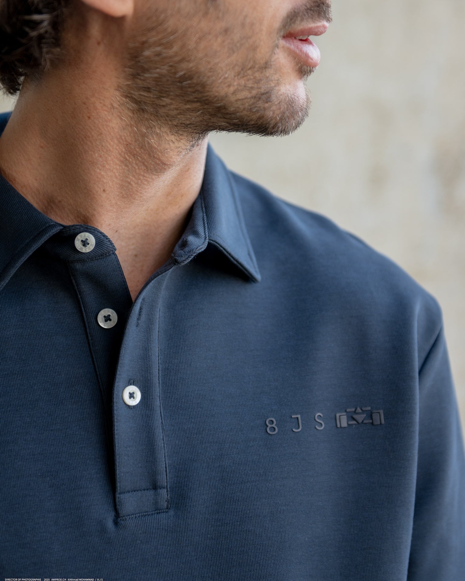 Rugby-Inspired Polo Sweatshirt - 8JS