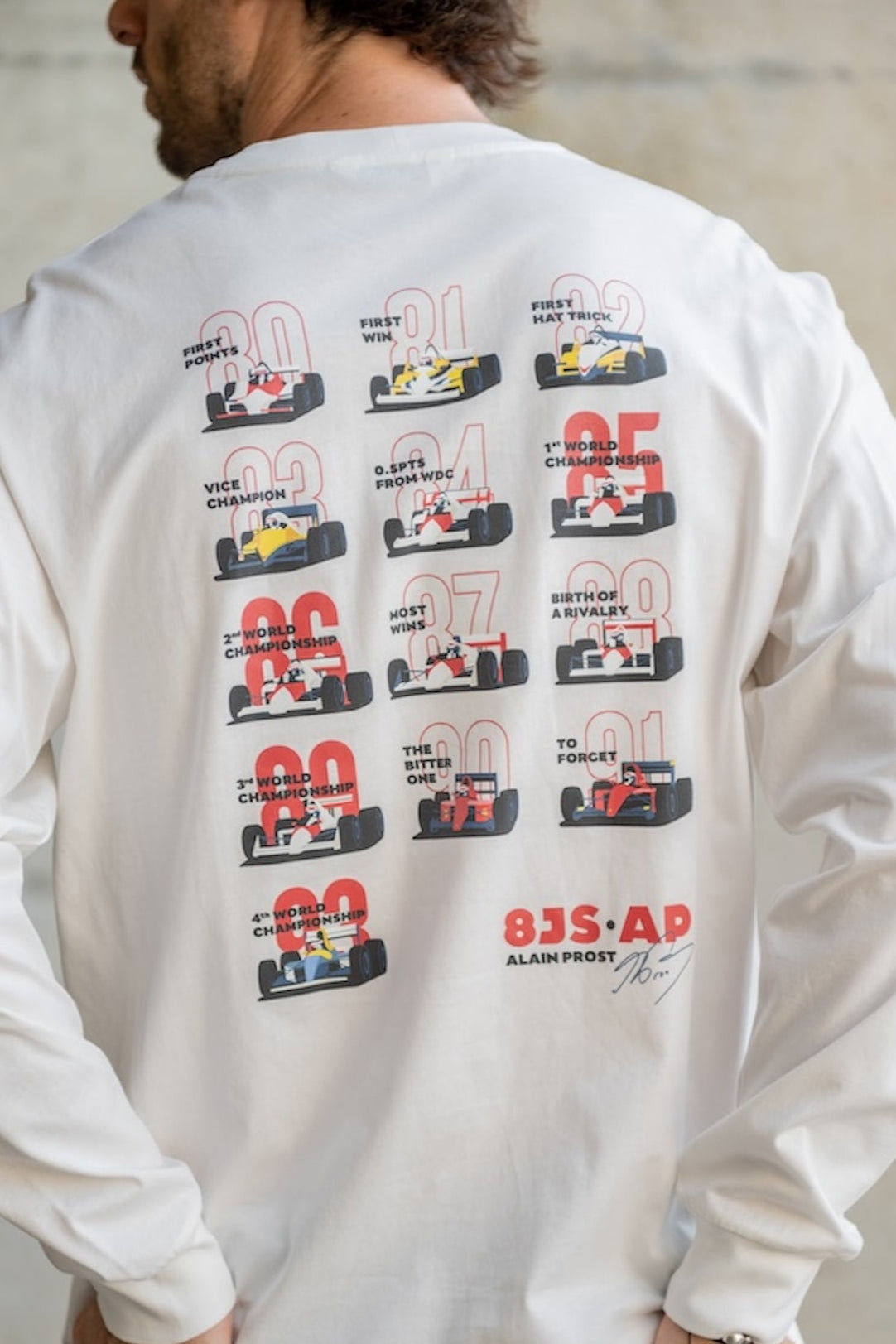 Long Sleeve T-Shirt – Vintage F1 Tribute to Alain Prost - 8JS