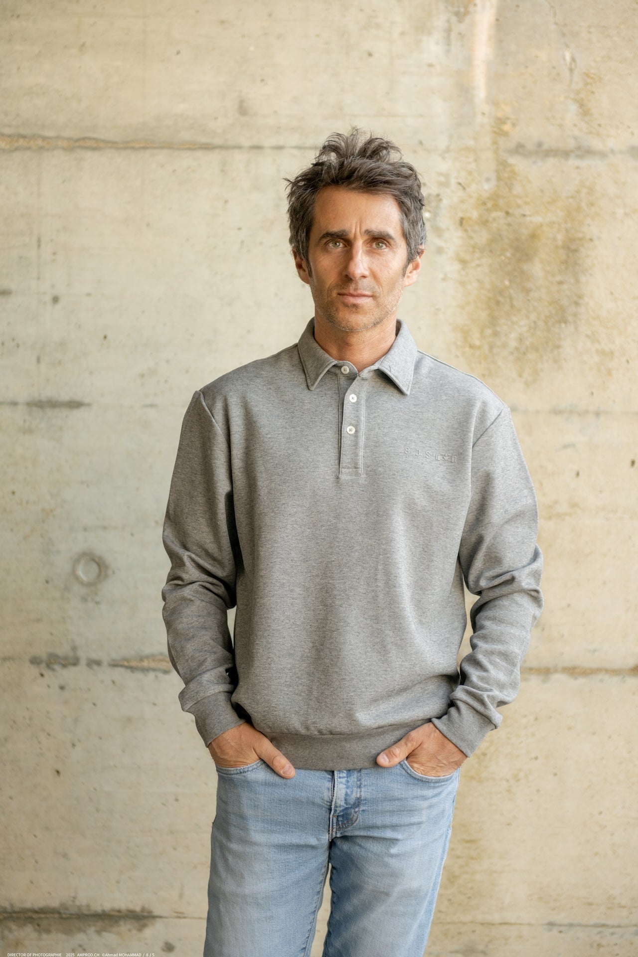 Rugby-Inspired Polo Sweatshirt - 8JS