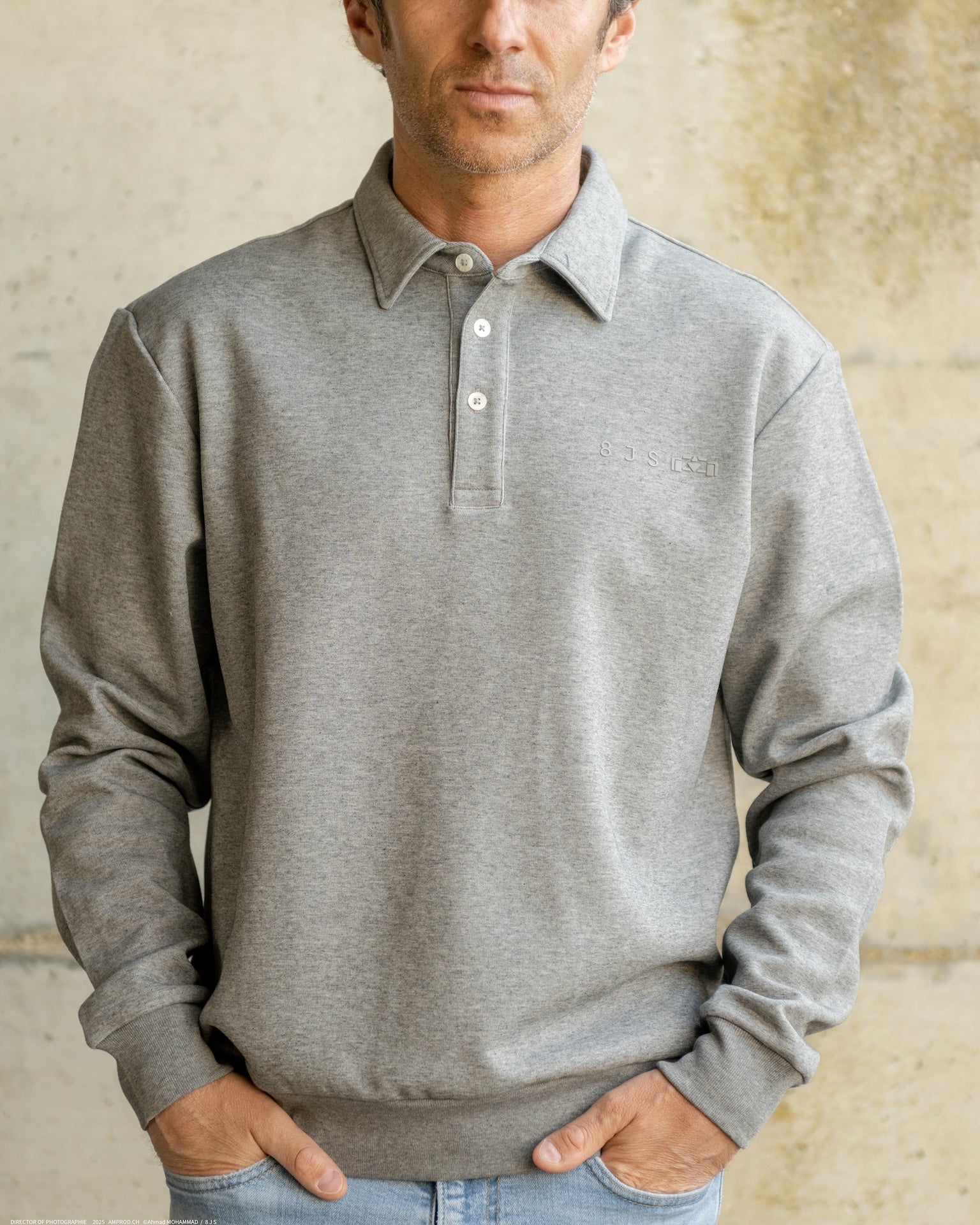 Rugby-Inspired Polo Sweatshirt - 8JS