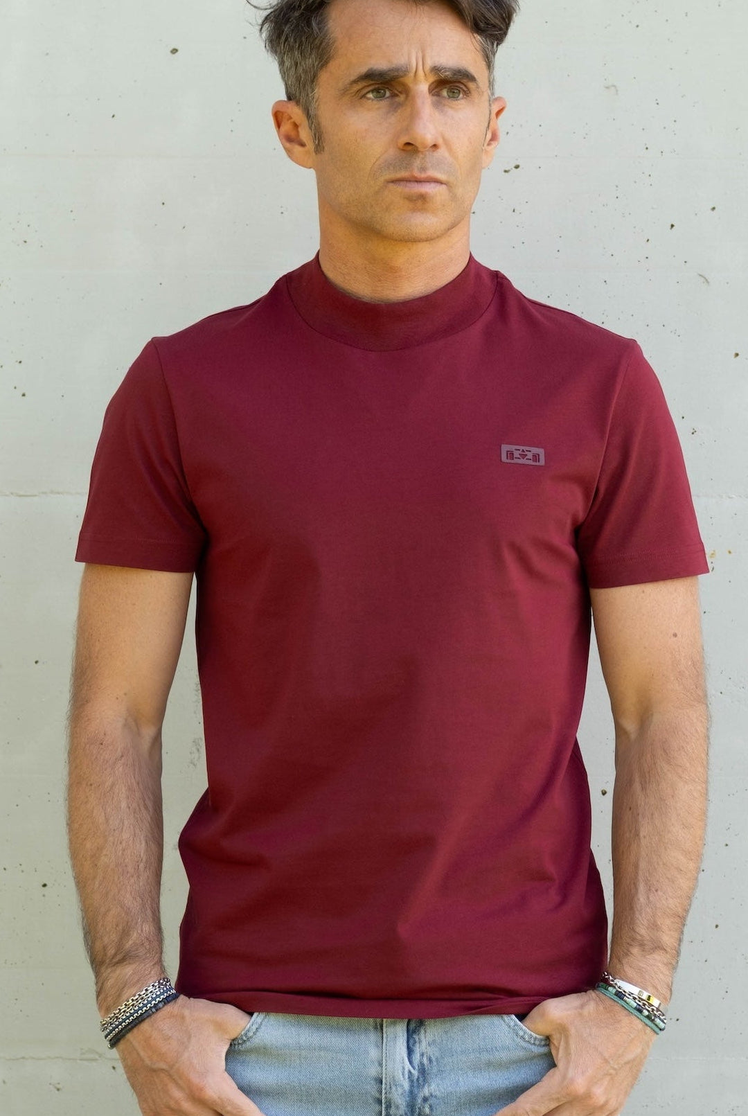 Mock Neck T-shirt - 8JS