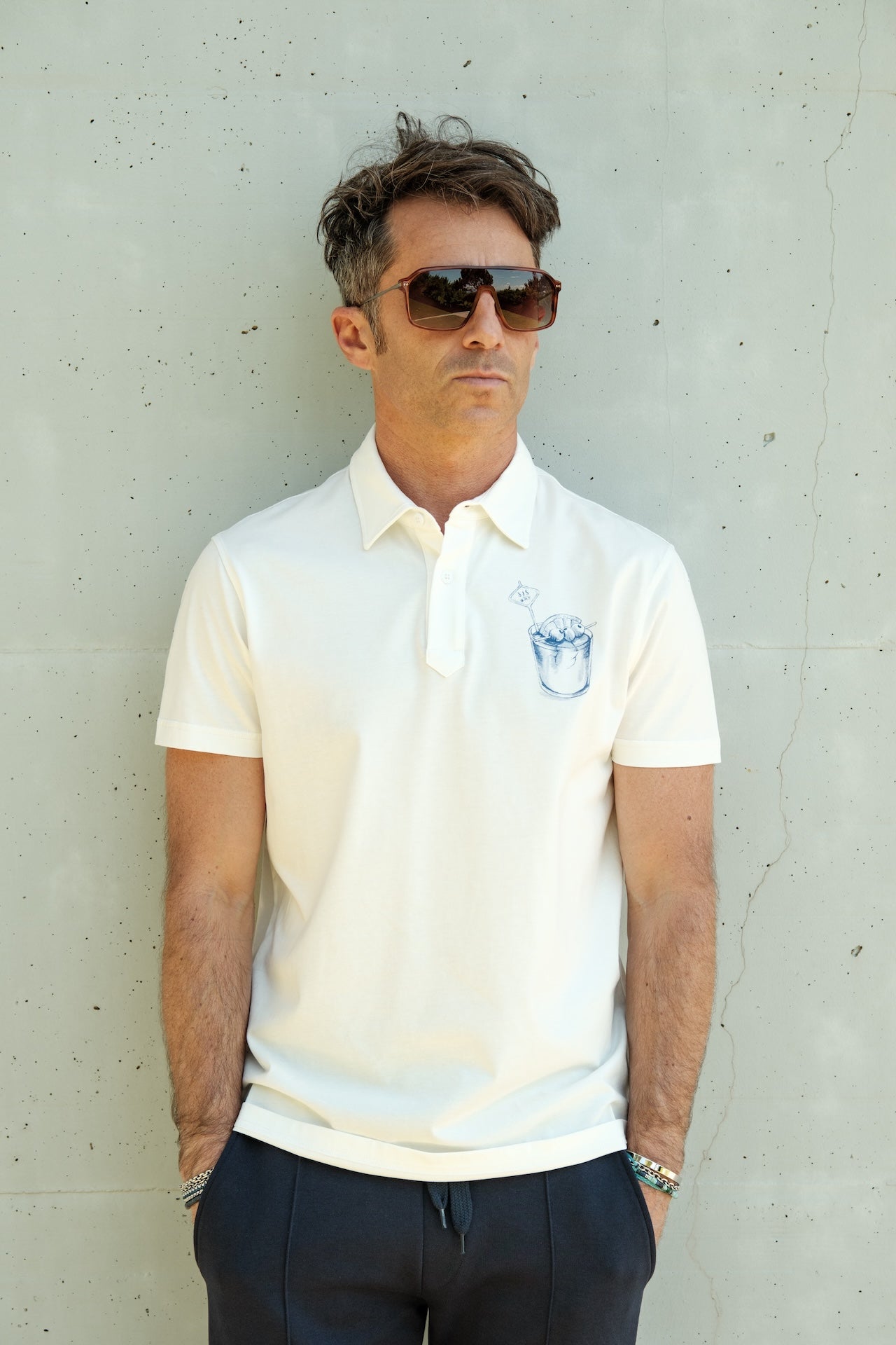 8JS Jersey Polo Como Print - 8JS