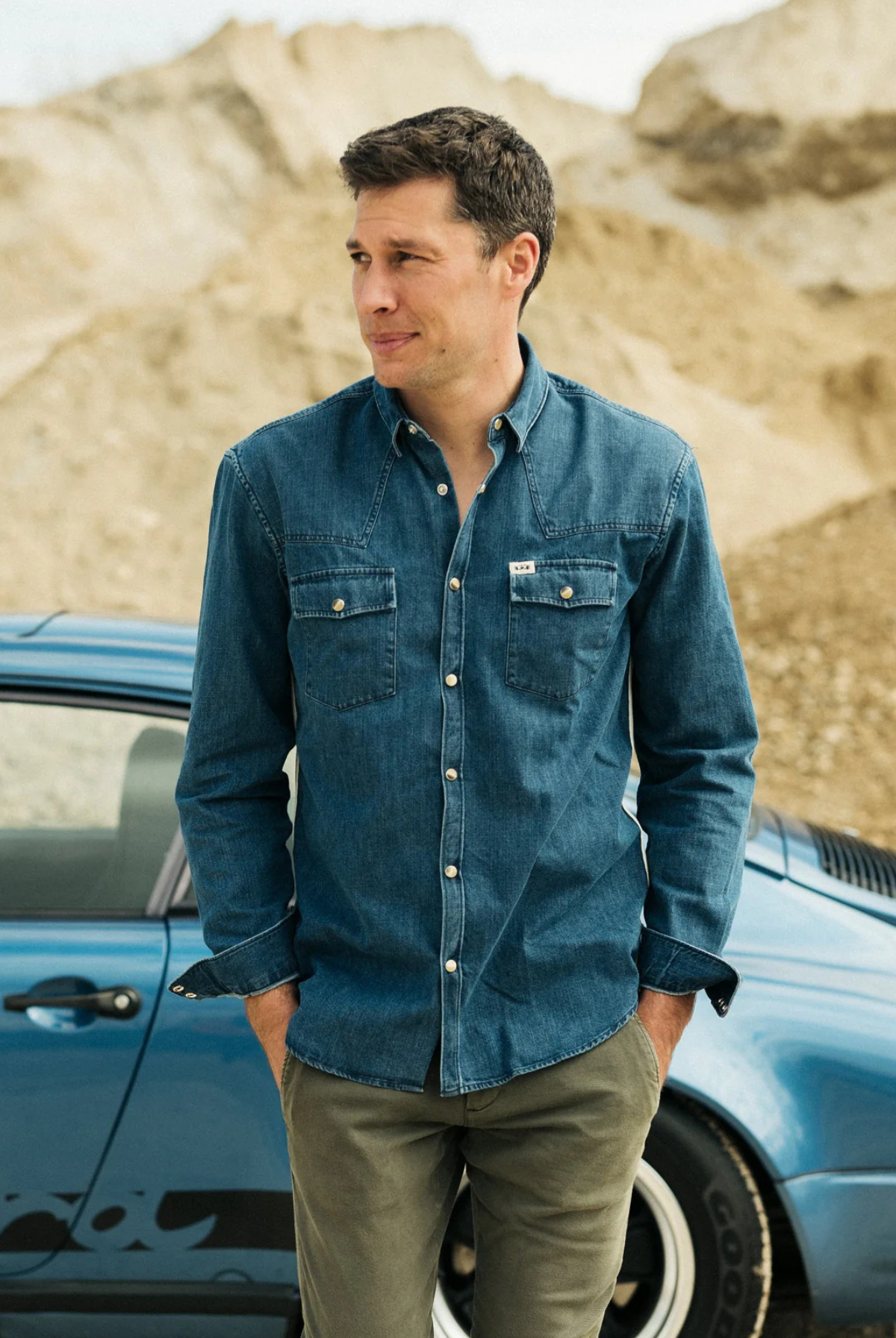 Dark Wash Denim Shirt - 8JS