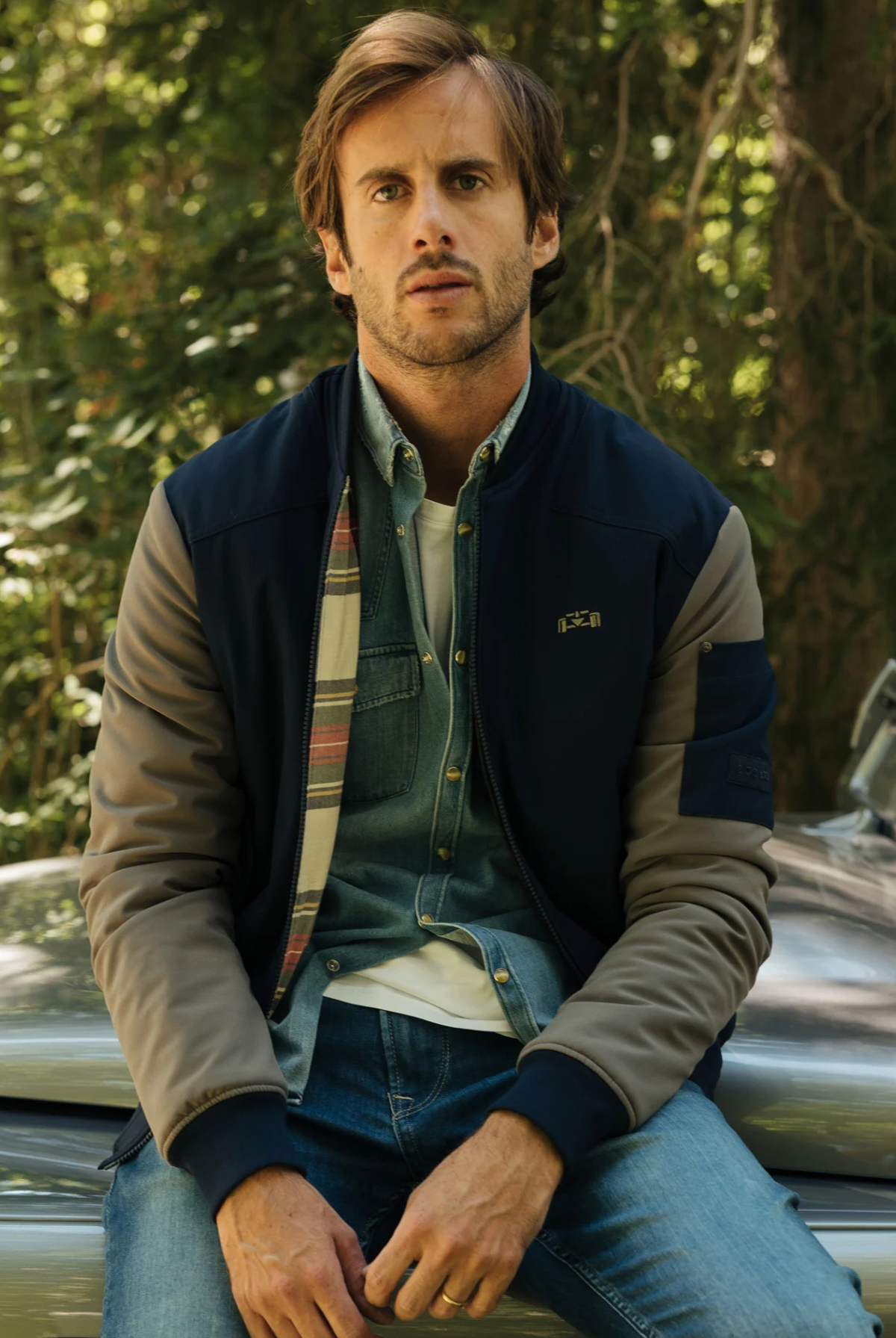 John Insulated Tartan Patchwork Two-Tone Bomber - 8JS