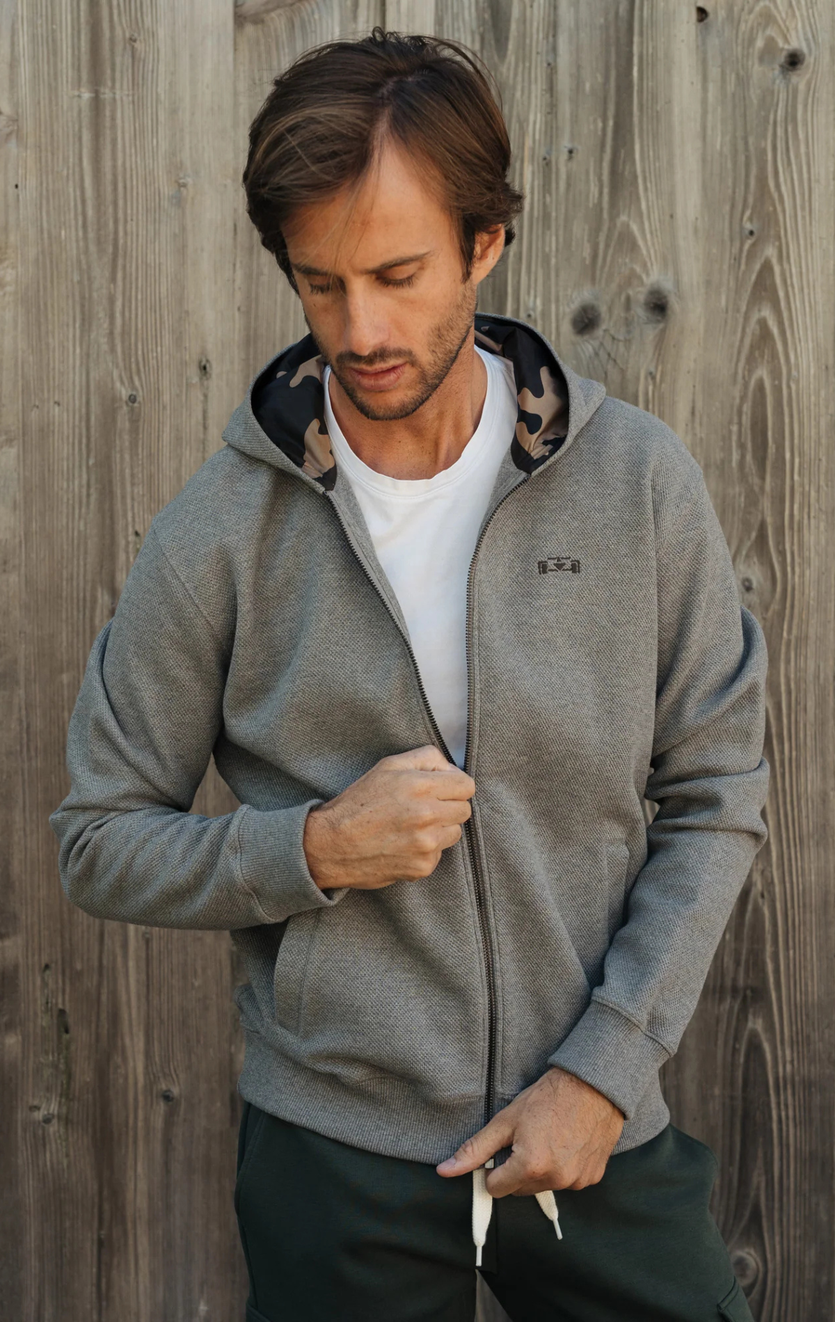 Heavy Piqué Racecar Track Hoodie - 8JS