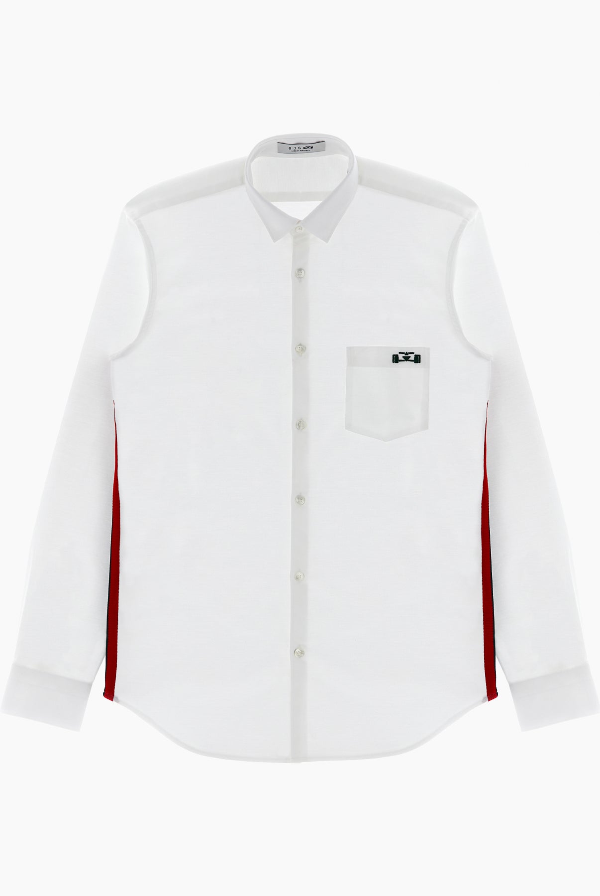 White Oxford Racing Stripes Tape Shirt - 8JS