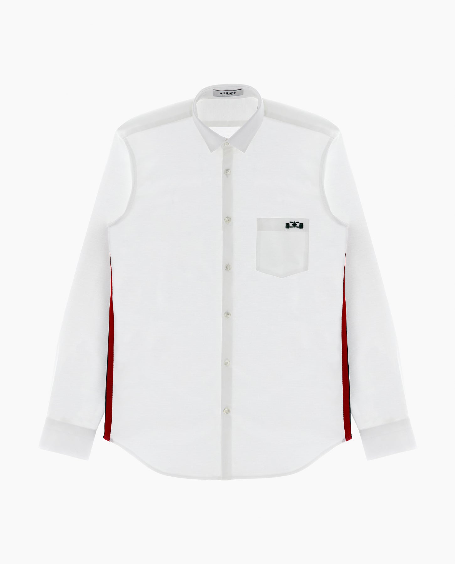 White Oxford Racing Stripes Tape Shirt - 8JS