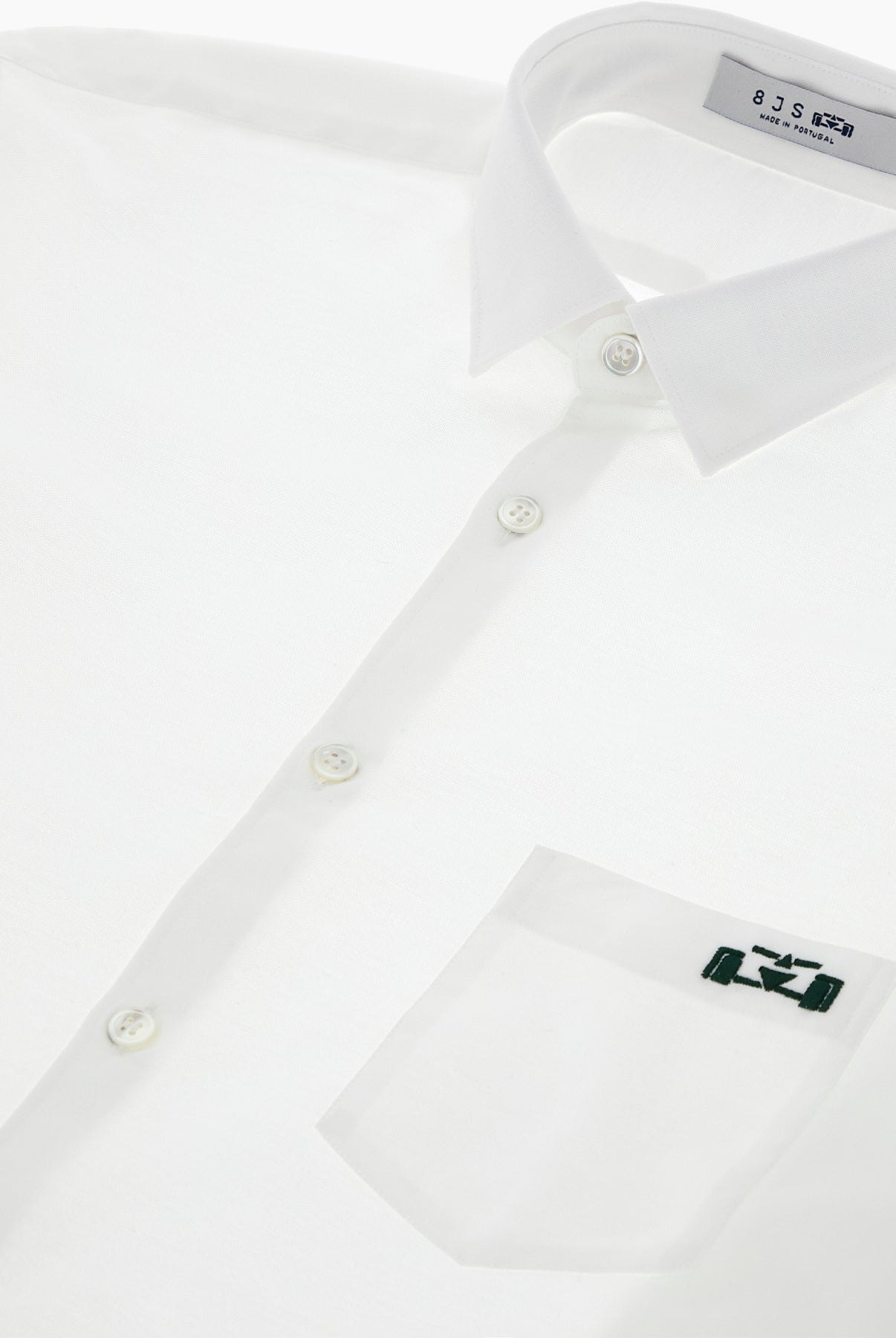 White Oxford Racing Stripes Tape Shirt - 8JS