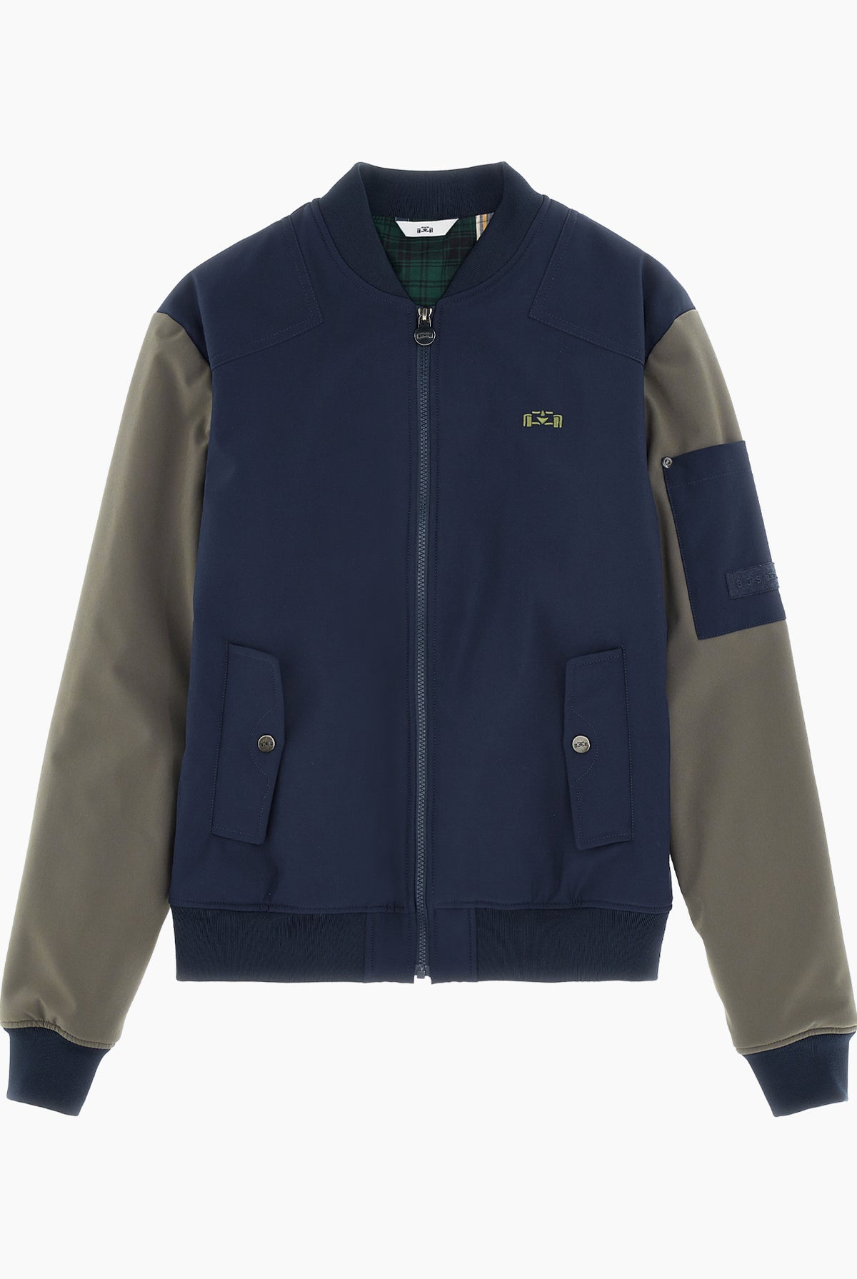 Insulated Tartan Patchwork Bomber - 8JS