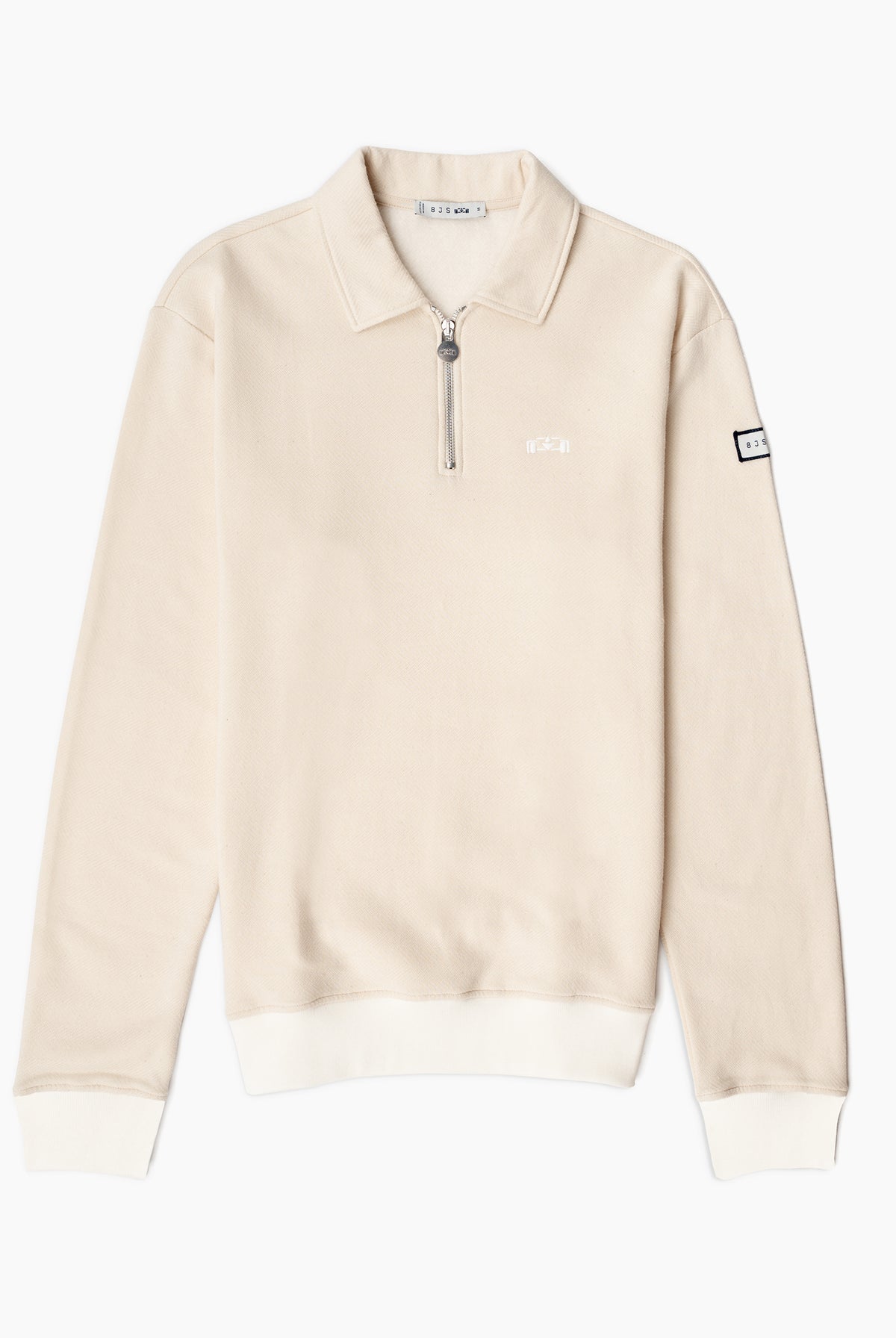 Herringbone Racecar Zip Polo - 8JS