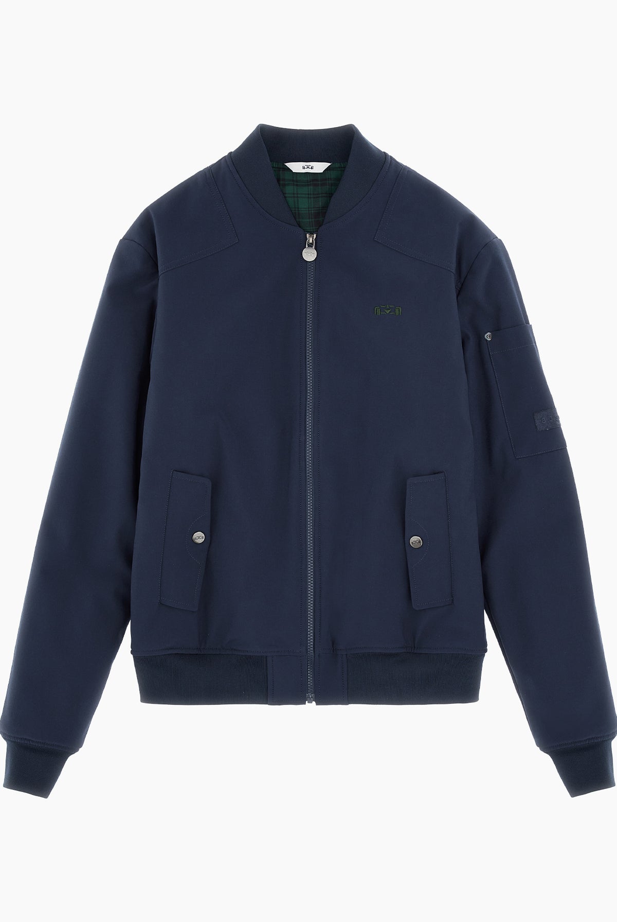 Insulated Tartan Patchwork Bomber - 8JS