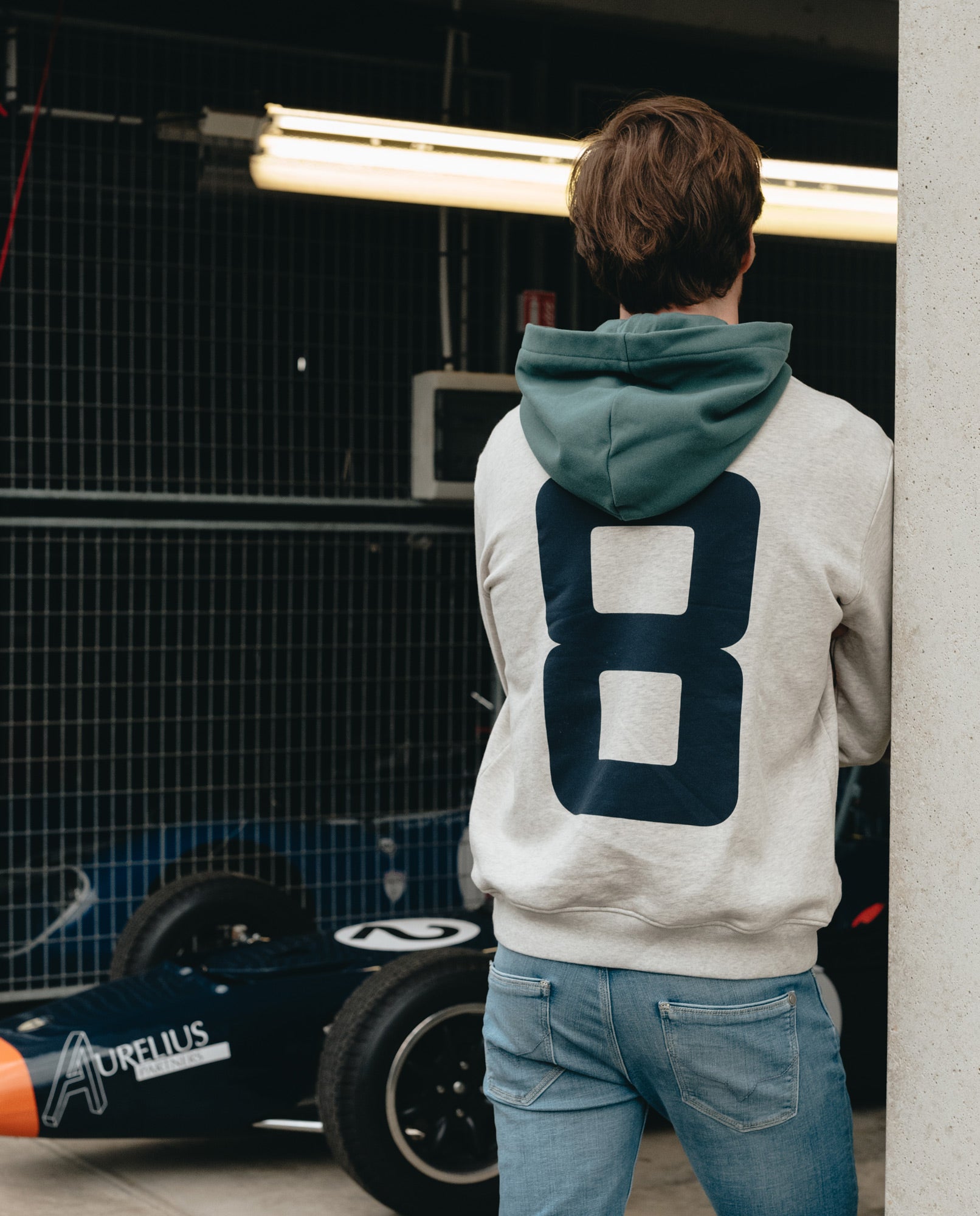 Embroidered Racecar Hoodie - 8JS