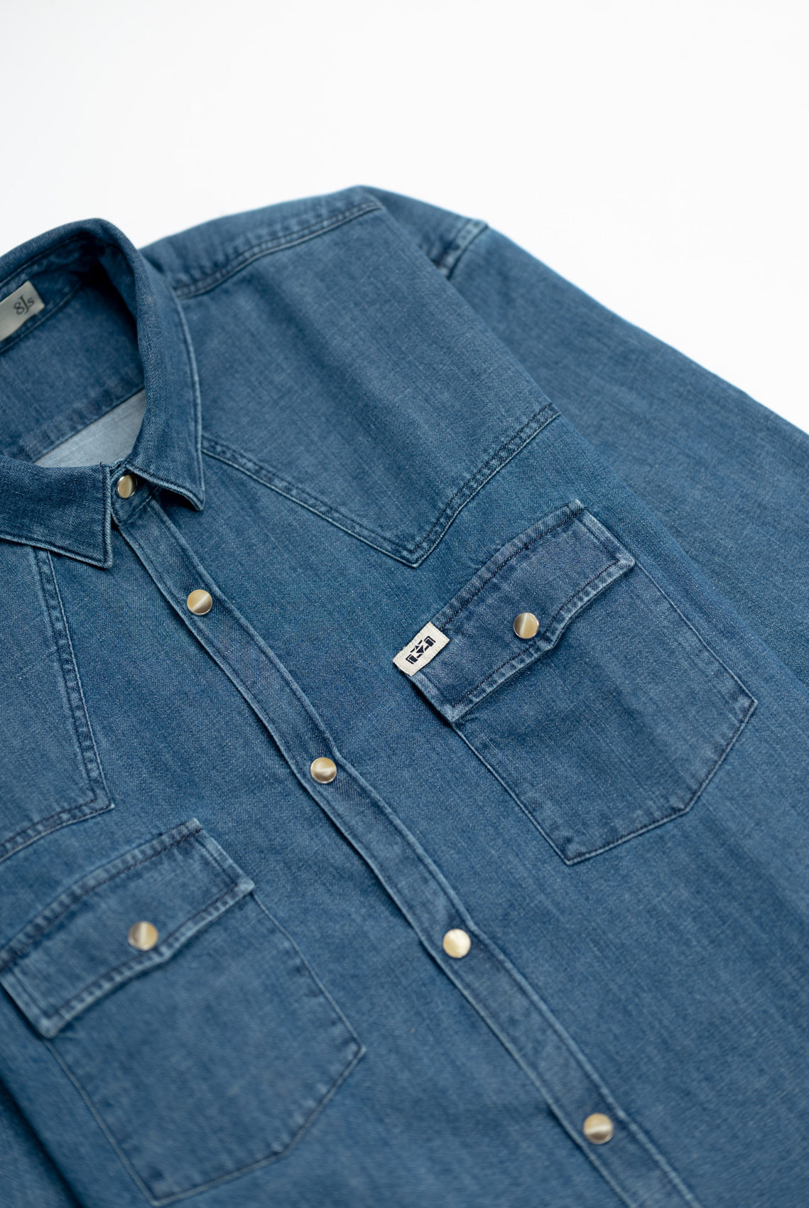 Dark Wash Denim Shirt - 8JS