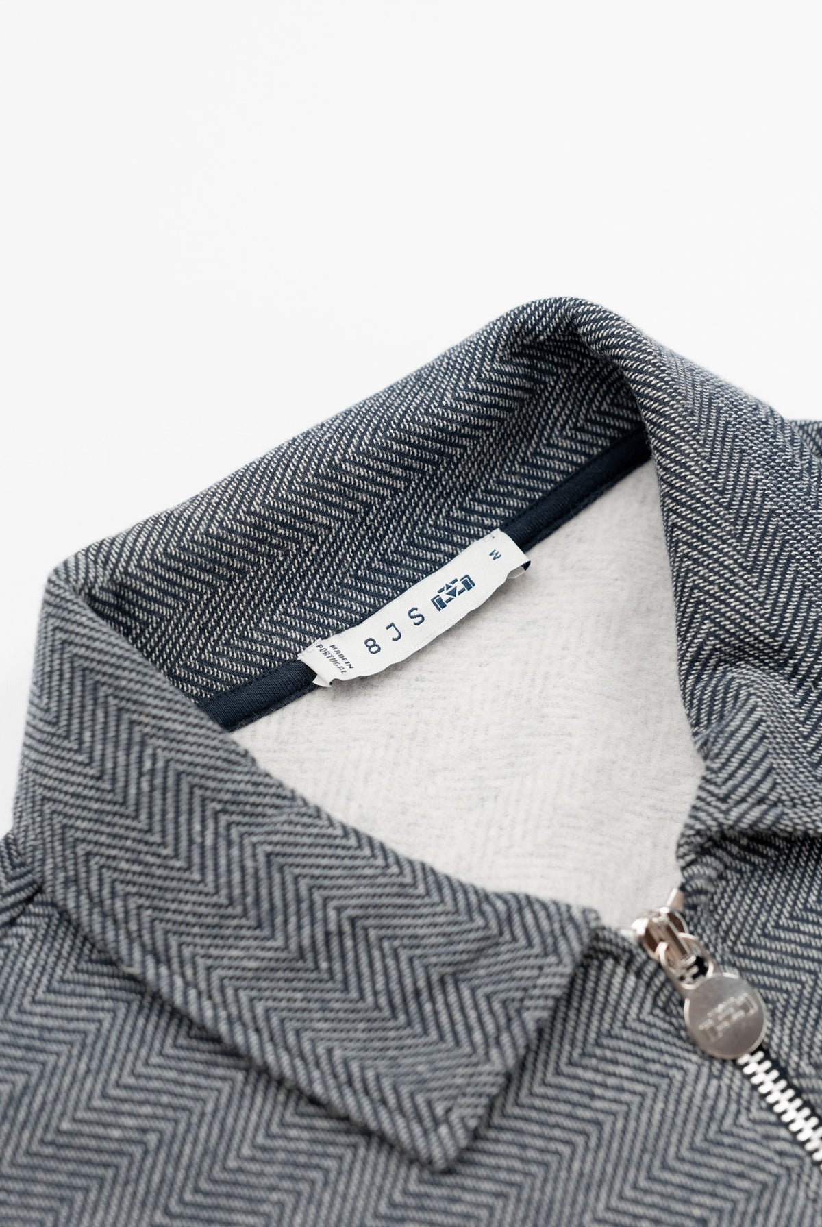 Herringbone Racecar Zip Polo - 8JS
