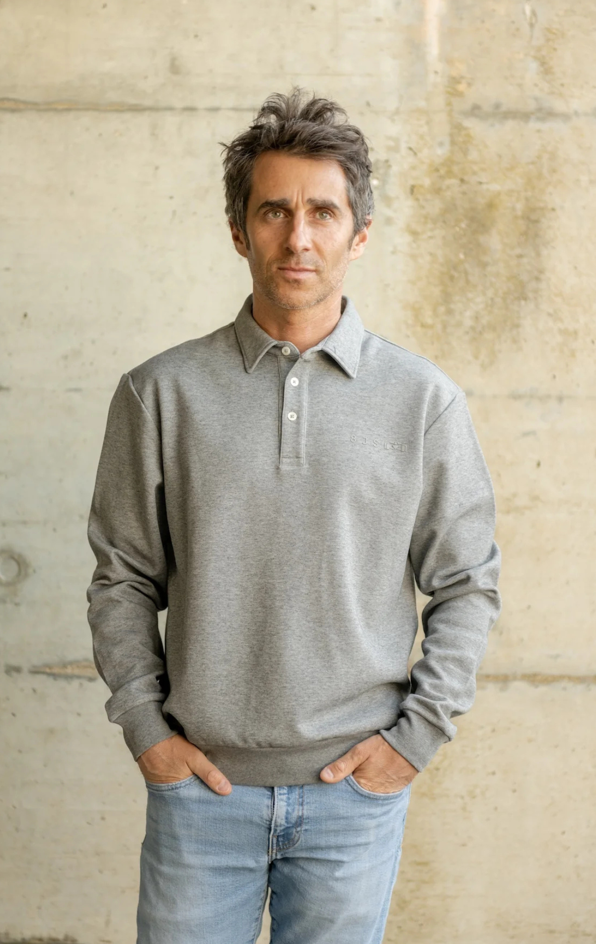 Rugby-Inspired Polo Sweatshirt - 8JS