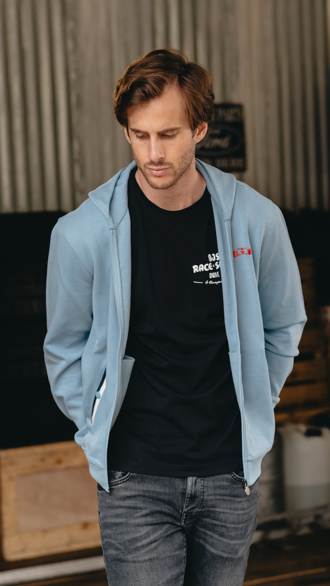 Fleece Racecar Hoodie - 8JS