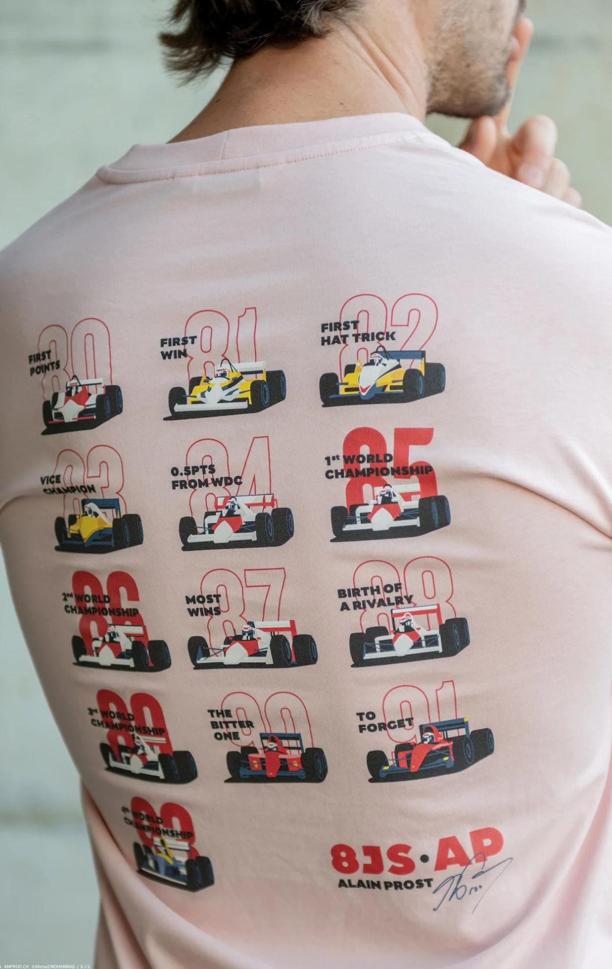 Men’s Premium Long Sleeve T-Shirt – Vintage F1 Tribute to Alain Prost - 8JS
