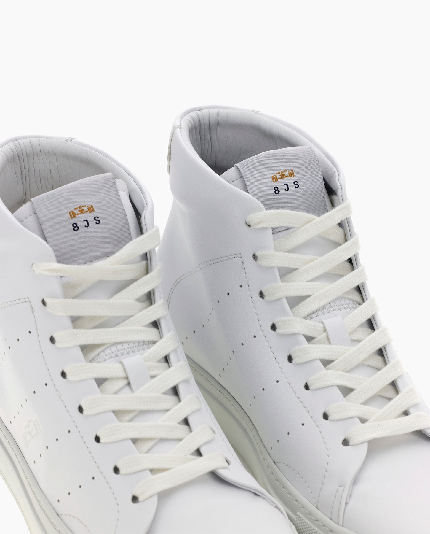 Leather high-top Racing Sneakers - 8JS