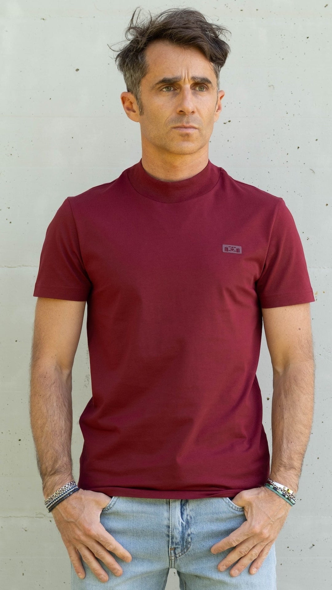 Mock Neck T-shirt - 8JS