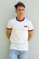 8JS Helmet flock print T-Shirt - 8JS