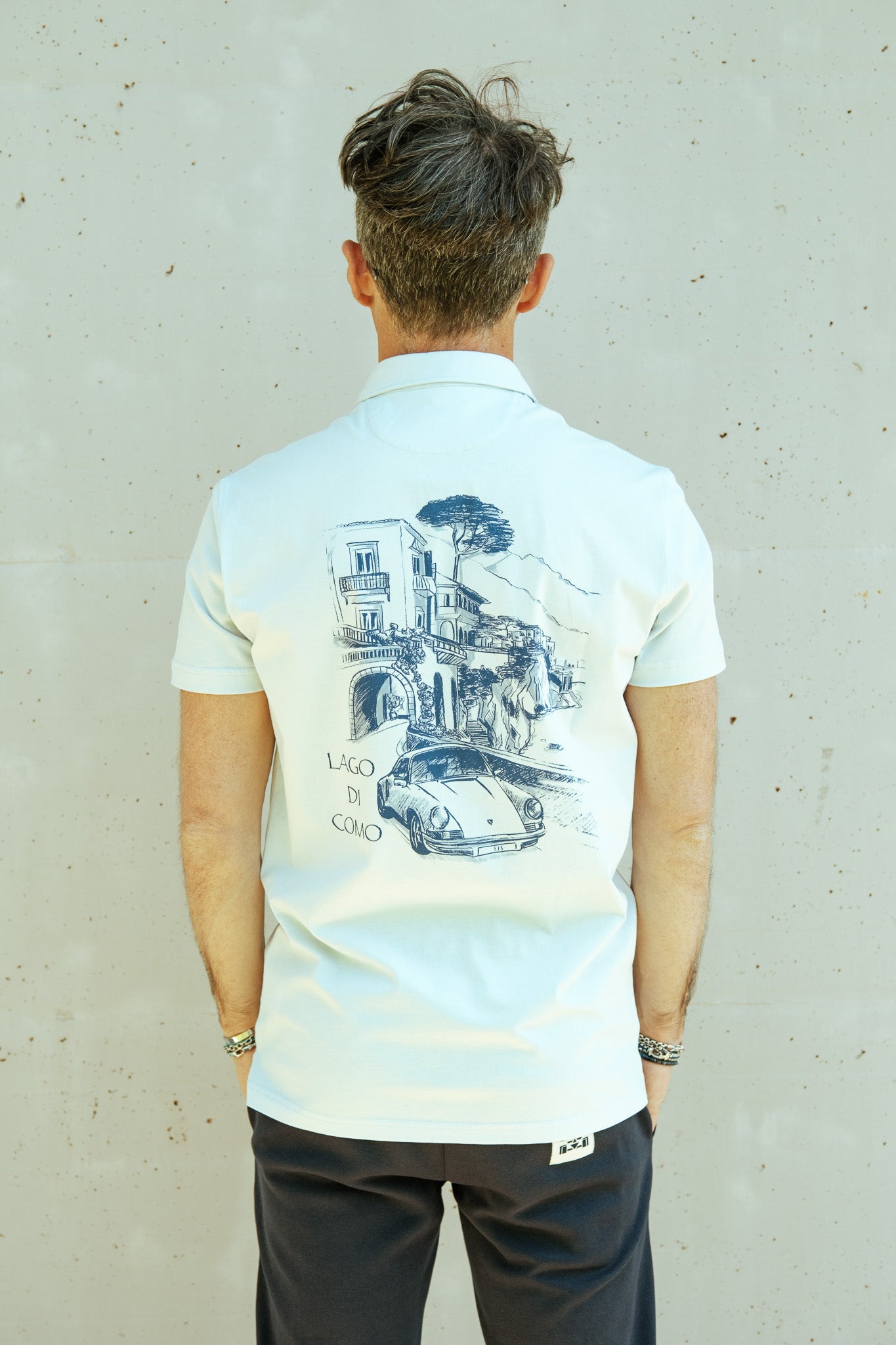 8JS Jersey Polo Como Print - 8JS