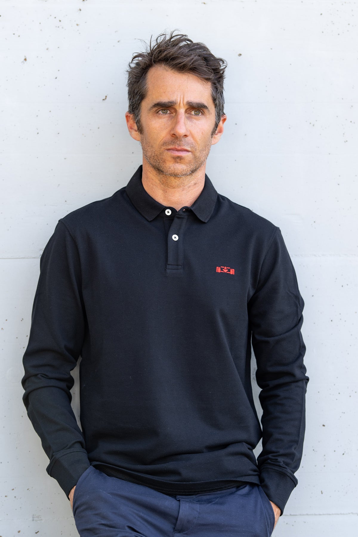 Basic Long-sleeve Racecar Polo - 8JS