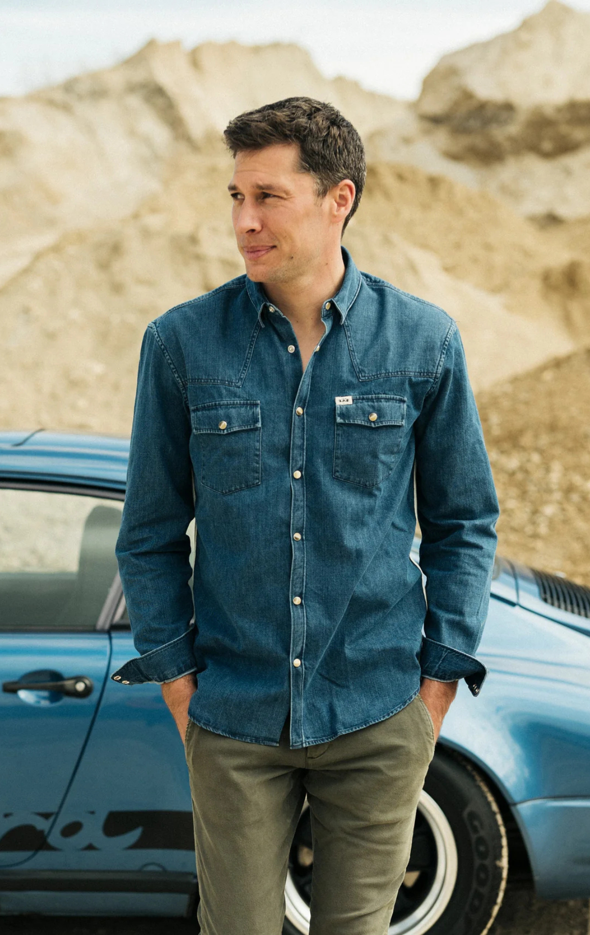 Dark Wash Denim Shirt - 8JS