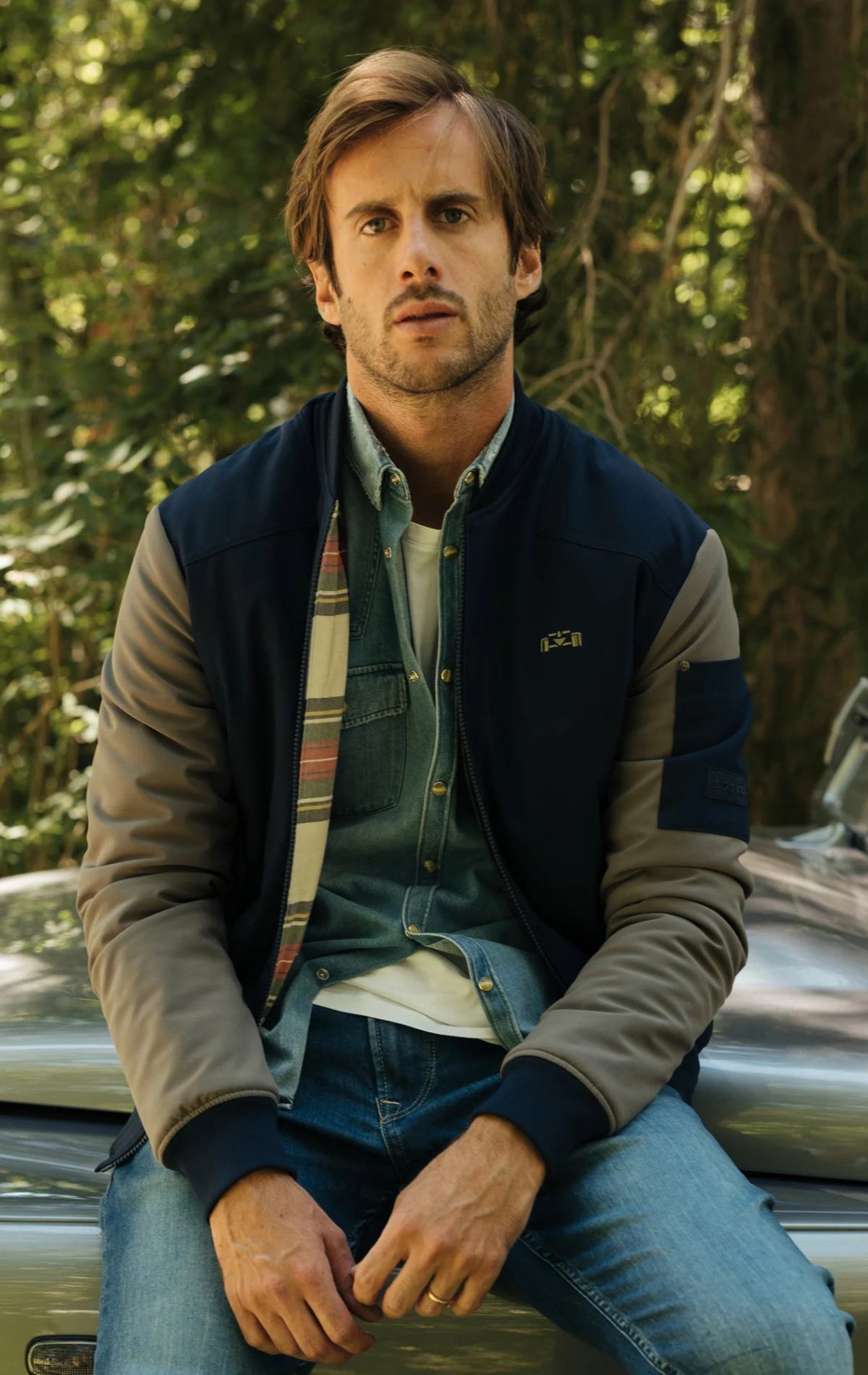 John Insulated Tartan Patchwork Two-Tone Bomber - 8JS