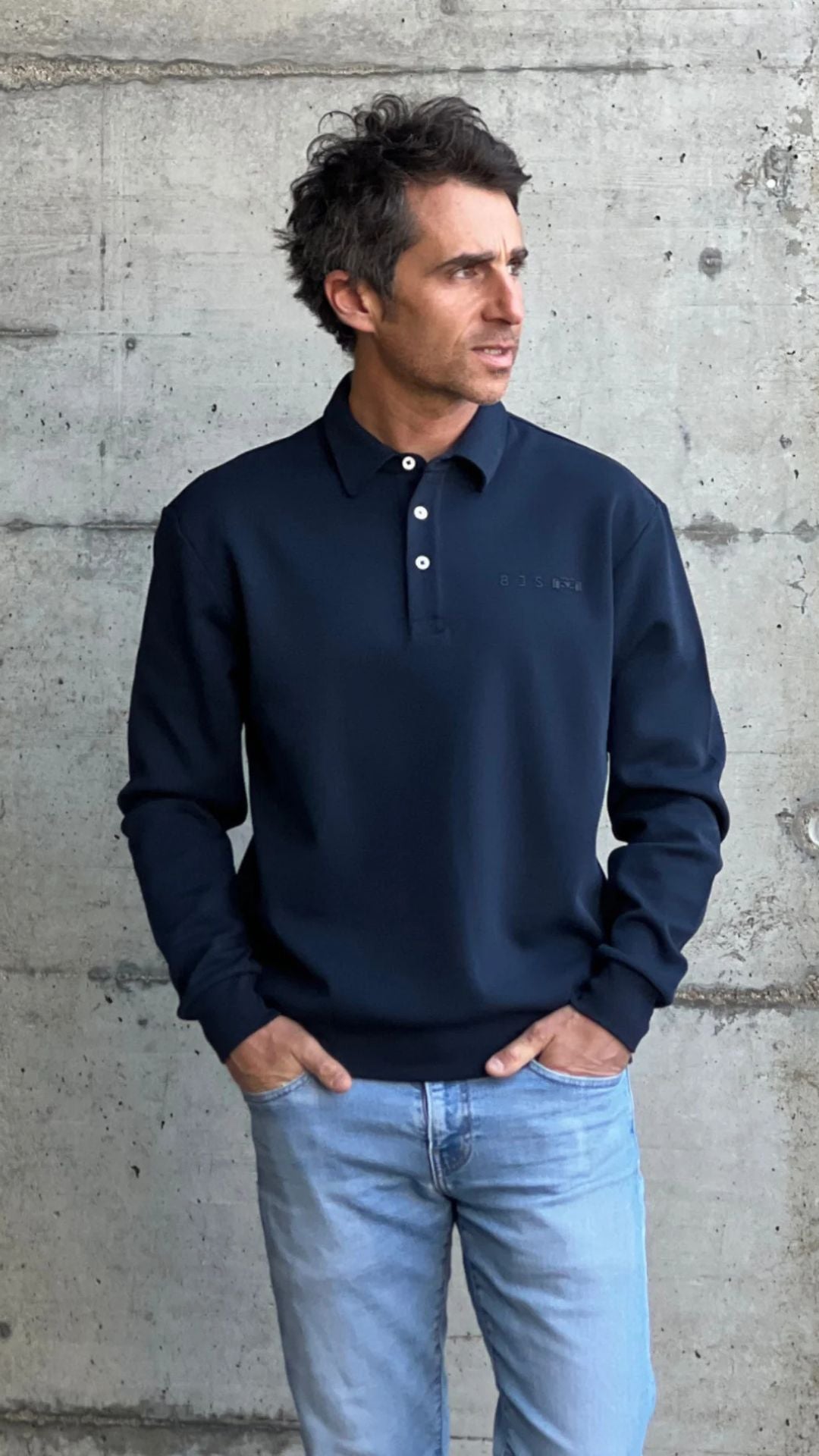 Rugby-Inspired Polo Sweatshirt - 8JS
