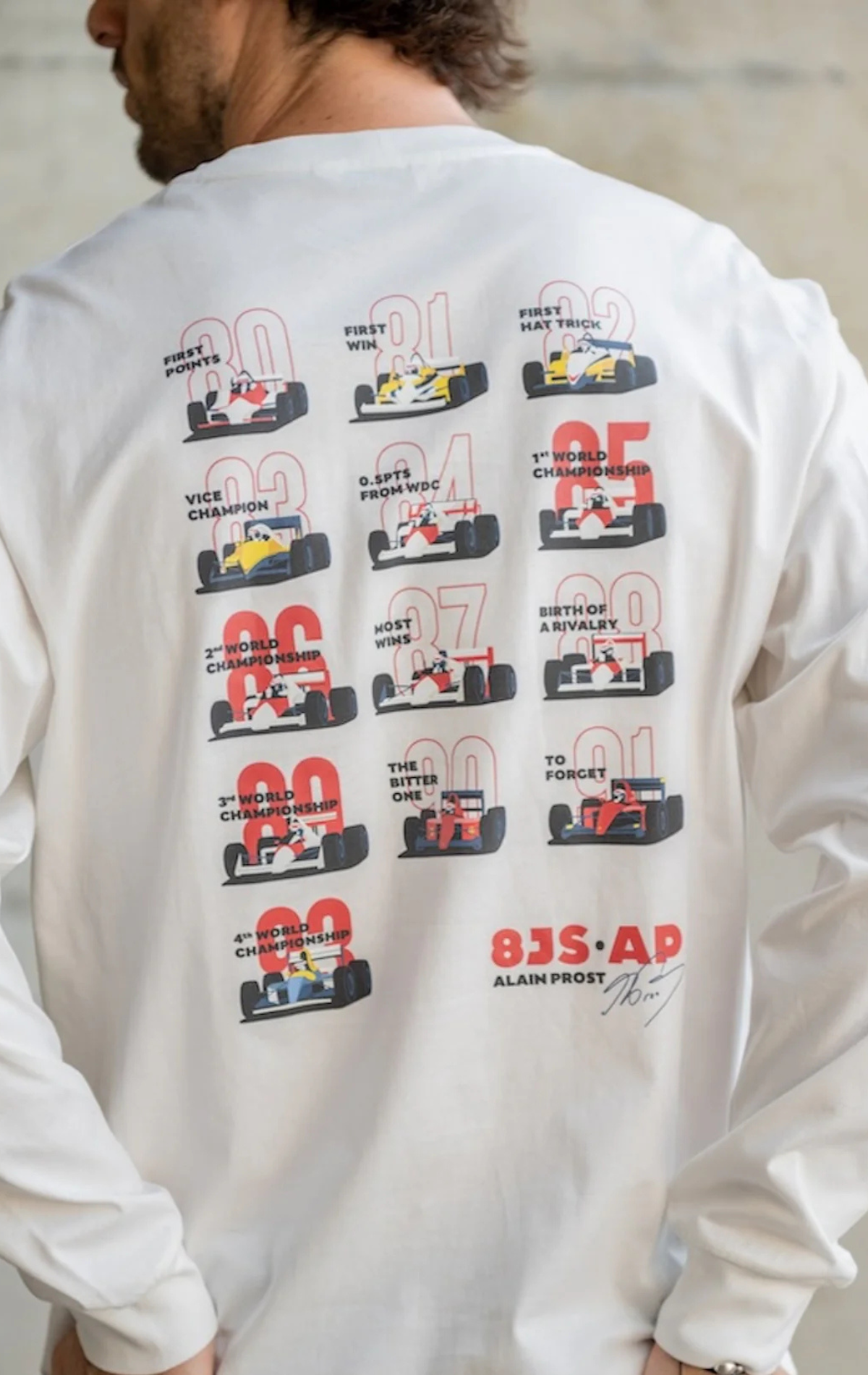 Long Sleeve T-Shirt – Vintage F1 Tribute to Alain Prost - 8JS