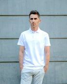 8JS Racecar White Polo Shirt - 8JS