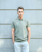 8JS Racecar Khaki Polo Shirt - 8JS