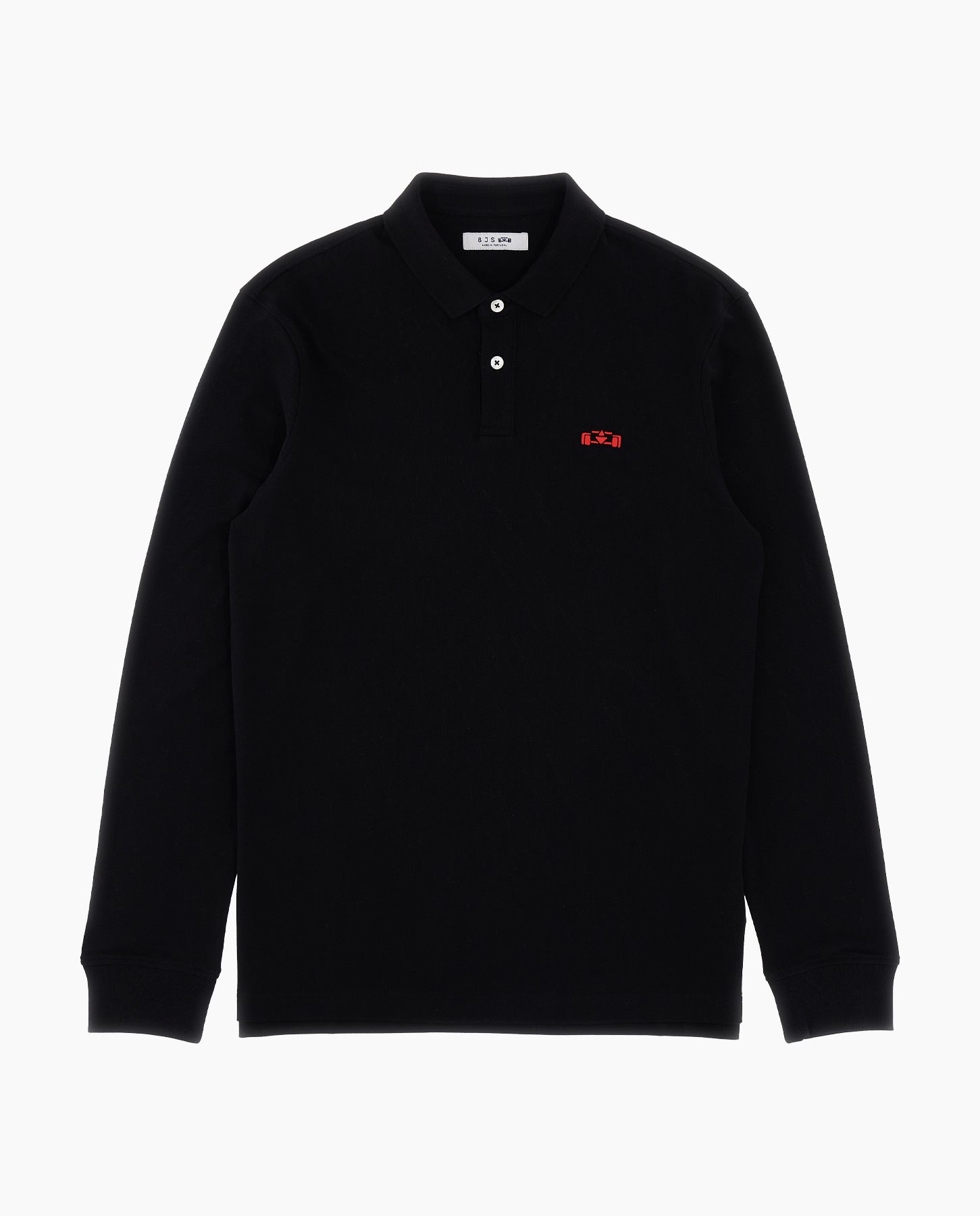 Basic Long-sleeve Racecar Polo - 8JS