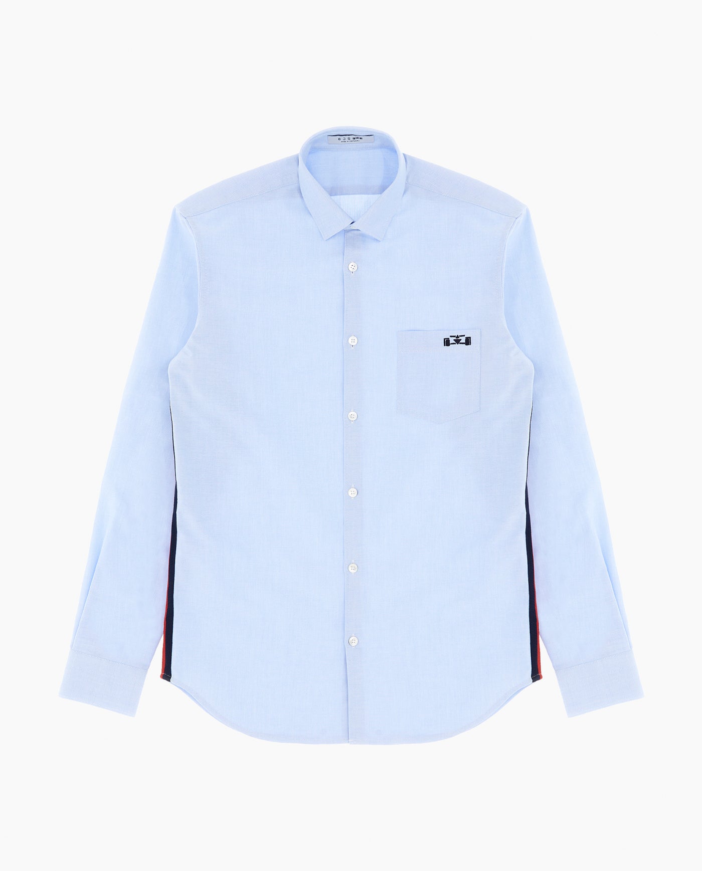 Light Blue Oxford Racing Stripes Tape Shirt - 8JS