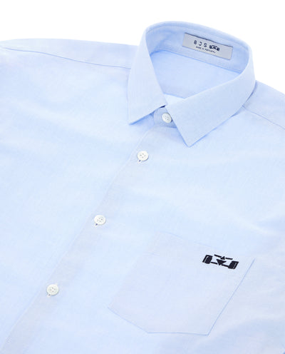 Light Blue Oxford Racing Stripes Tape Shirt - 8JS