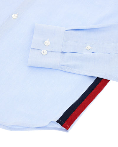 Light Blue Oxford Racing Stripes Tape Shirt - 8JS