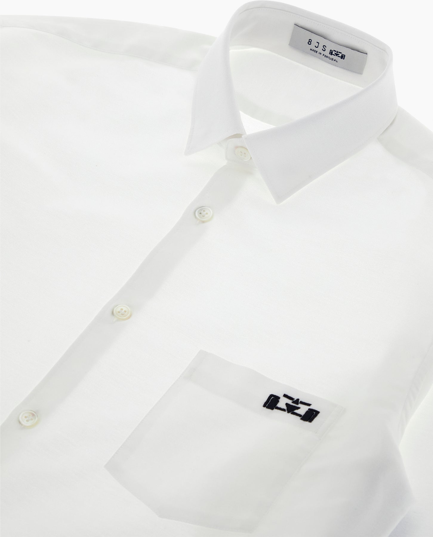 White Oxford Racing Stripes Tape Shirt - 8JS