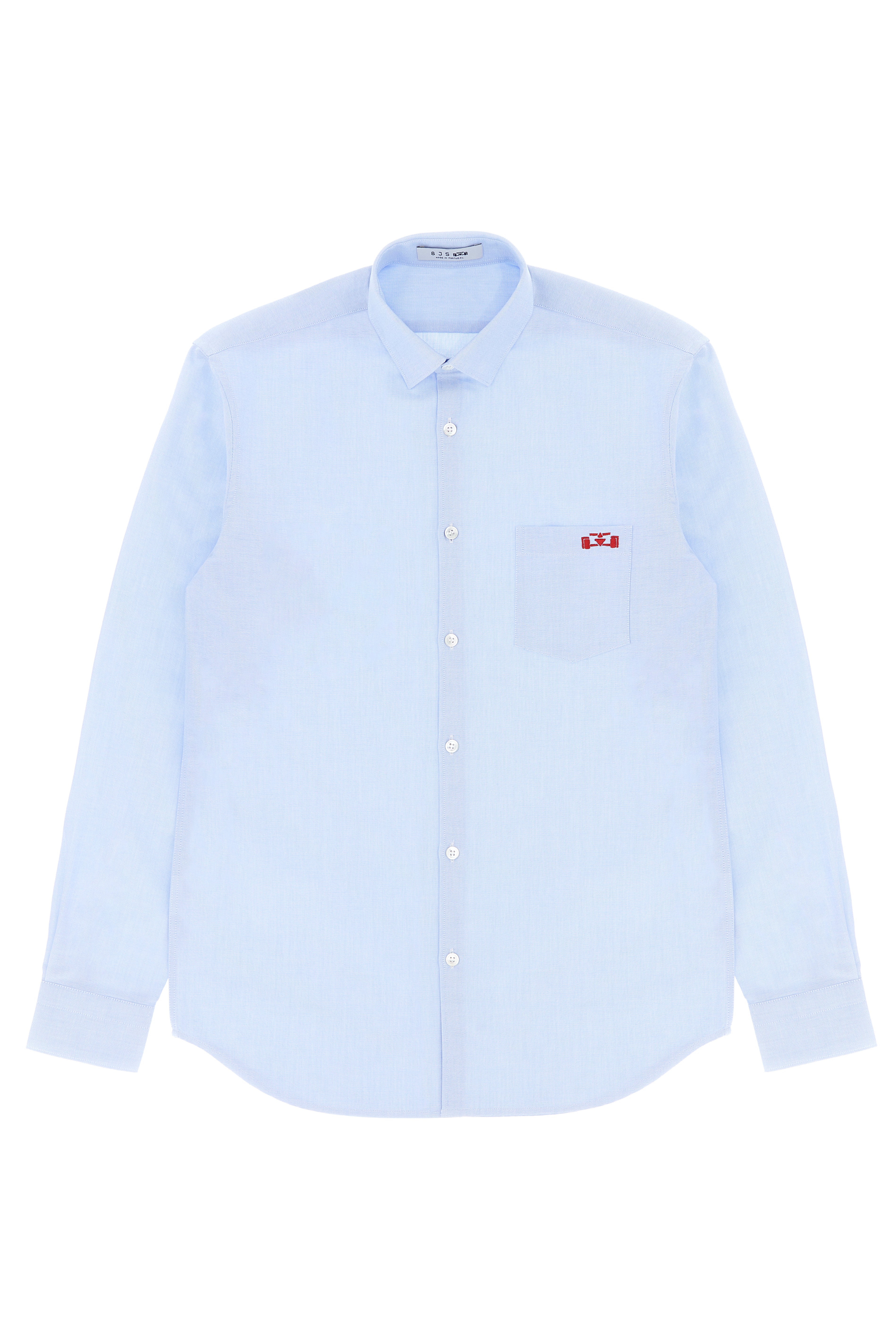 Light Blue Oxford Racecar Shirt Red car - 8JS