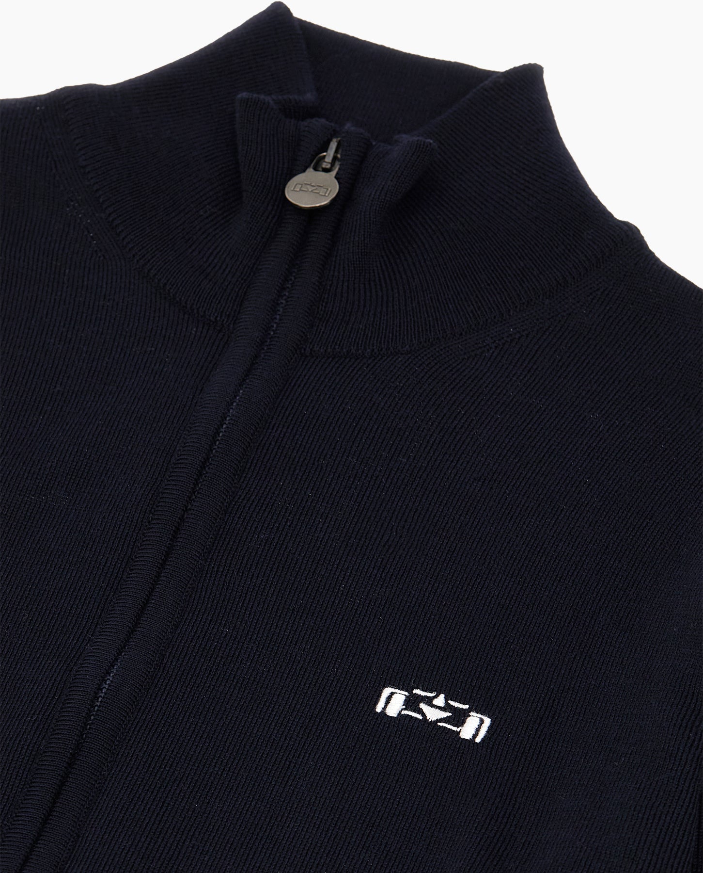 8JS Basic Merino Zip up Knit - 8JS