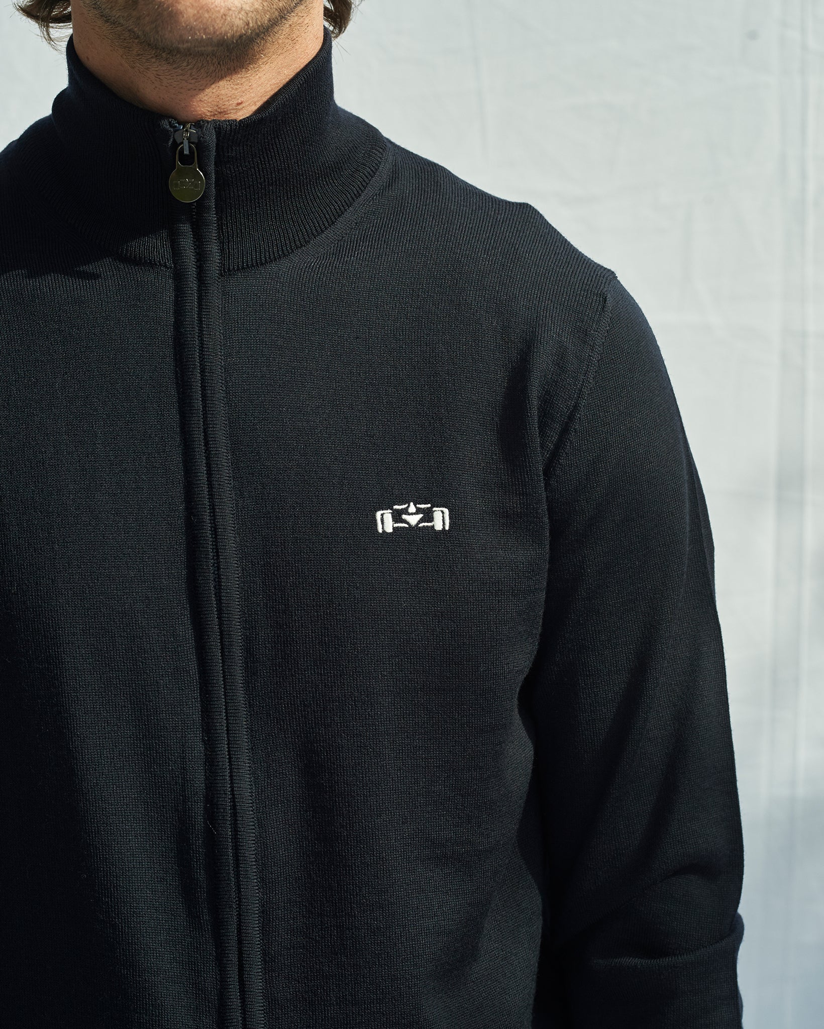 8JS Basic Merino Zip up Knit - 8JS