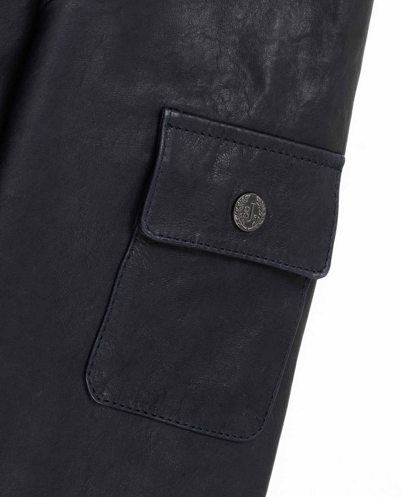 JAMES-0004 LEATHER DARK BLUE - 8JS