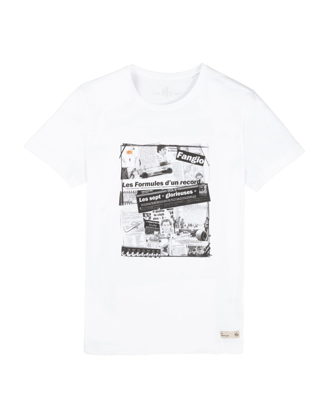 TS85. WHITE T-SHIRT STRIPS - 8JS