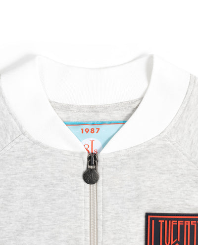 ZI17. GREY COTTON BOMBER - 8JS