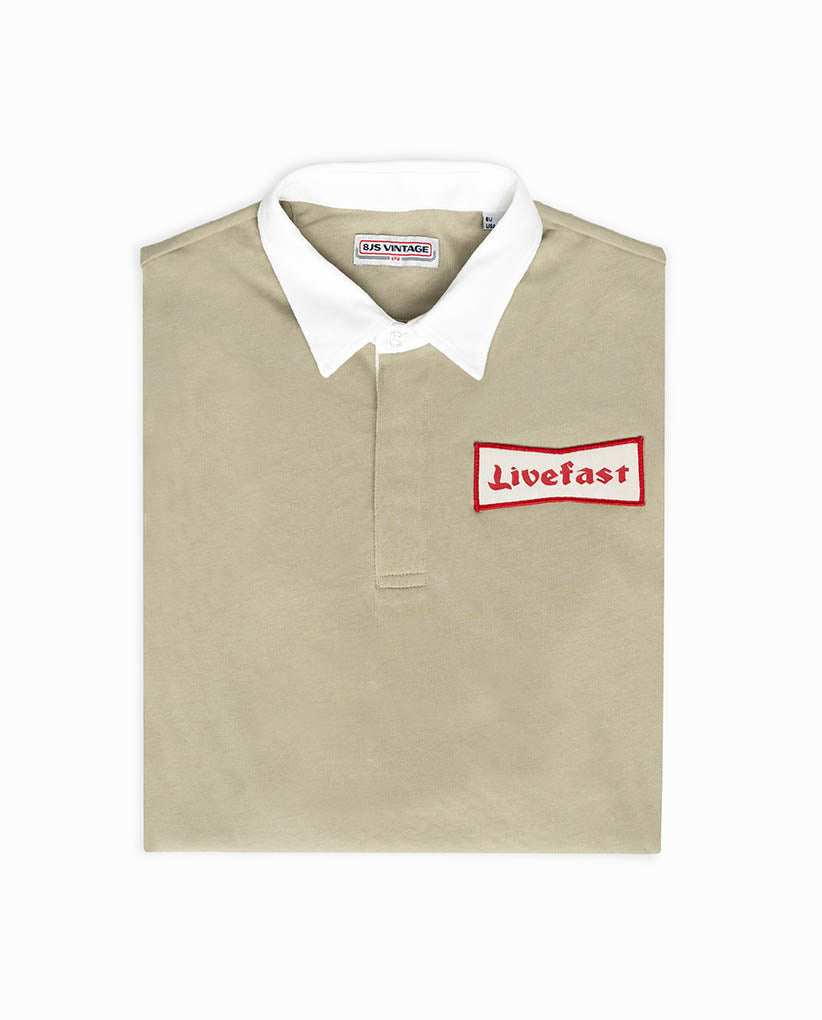 LiveFast Vintage Logo Patch Polo - 8JS