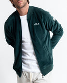 Velour Fleece Racecar Track Jacket - 8JS