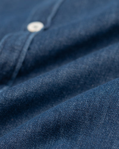 Dark Washed Denim Racecar Shirt - 8JS