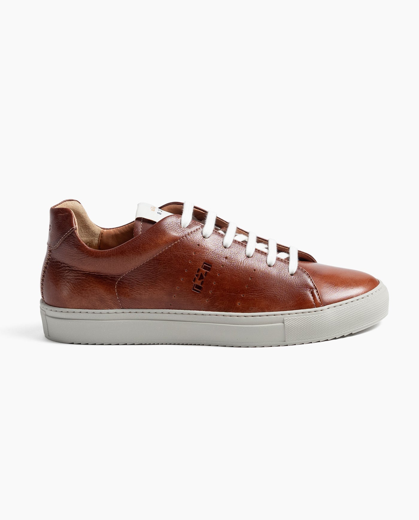 Leather Racing Sneakers / Burnished Brown - 8JS