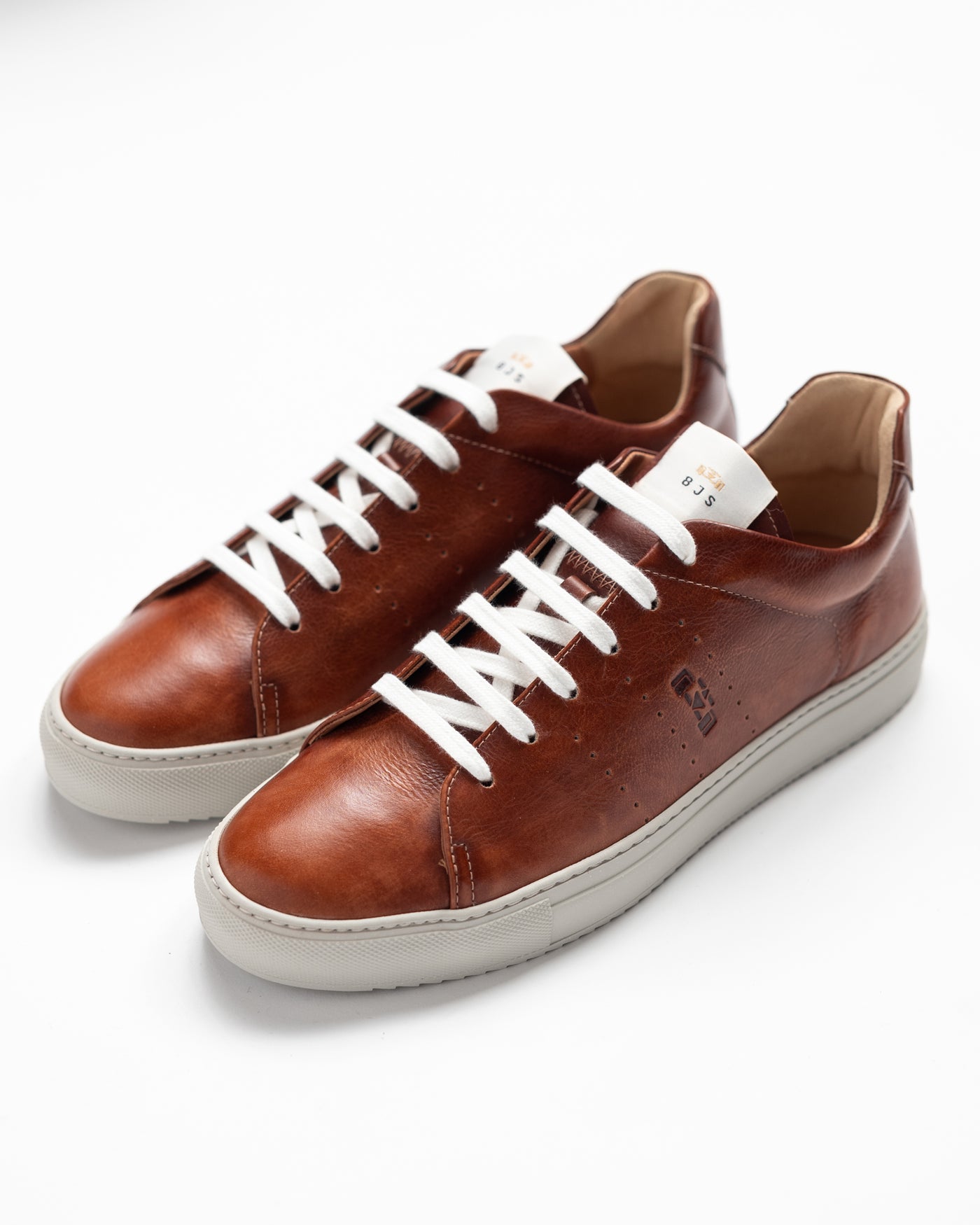 Leather Racing Sneakers - 8JS