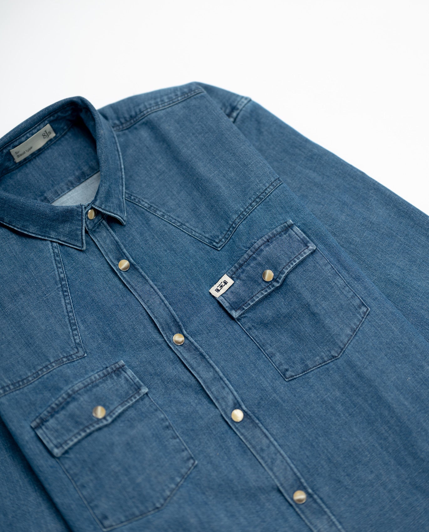 Dark Wash Denim Shirt - 8JS